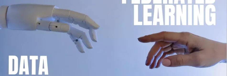 Mano humana y mano robot acercándose.
