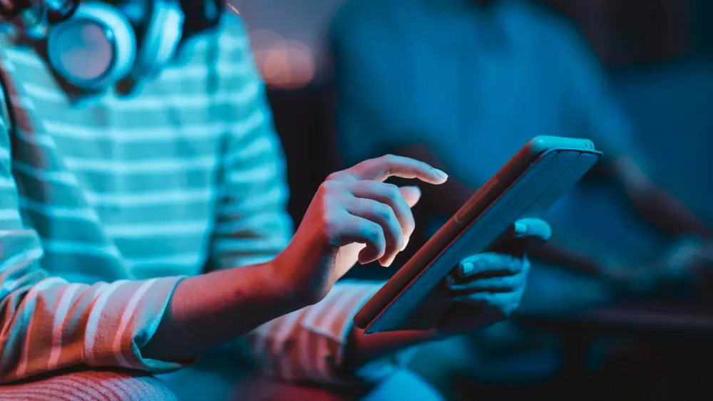 Person with tablet