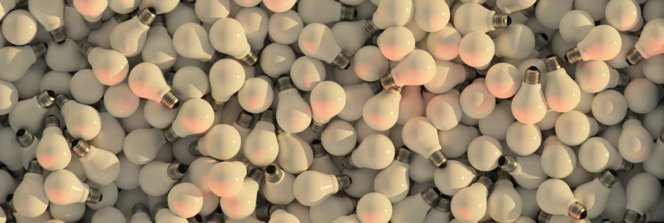 Muchas bombillas agrupadas